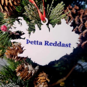 Adorno acrílico de Islandia de Petta Reddast, adorno de Islandia, adorno de viaje, adorno de Reykjavik, adorno con lema de Islandia, imán de Islandia