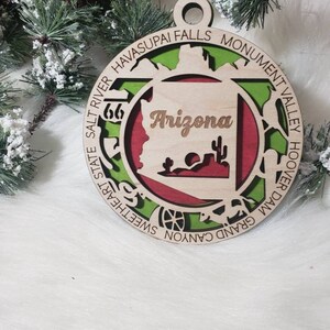 Arizona Christmas Ornament, AZ Ornament, Phoenix ornament, Tucson ornament, ornament, Grand Canyon ornament image 9