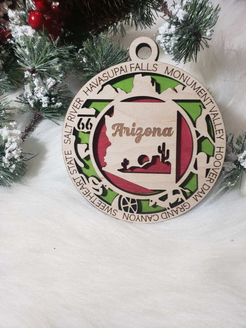 Arizona Christmas Ornament, AZ Ornament, Phoenix ornament, Tucson ornament, ornament, Grand Canyon ornament image 9