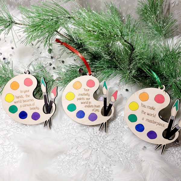 Gift for an artist,  paint palette ornament, painter gift, creative gift, gift for artsy people