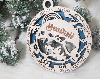 Hawaii Christmas Ornament,  HA Ornament,  Maui ornament,  ornament, aloha ornament, Hawaiian ornament