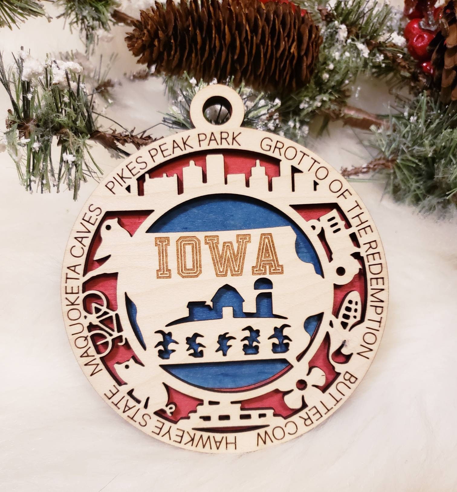 Iowa State Cyclones Stitch Christmas Ornament NCAA And Stitch With Moon  Ornament - Binteez