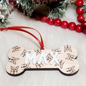 Corgi ornament, ornament, personalized dog ornament, rainbow bridge,  dog loss gift,