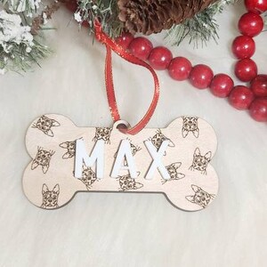 French Bull dog ornament, Frenchie ornament, Boston Terrier ornament, dog loss ornament, rainbow bridge,