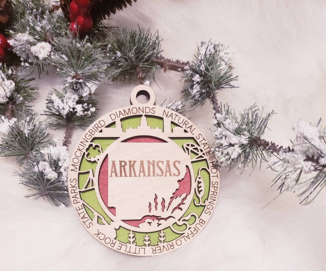 Arkansas Christmas Ornament AR Ornament State Ornament Etsy