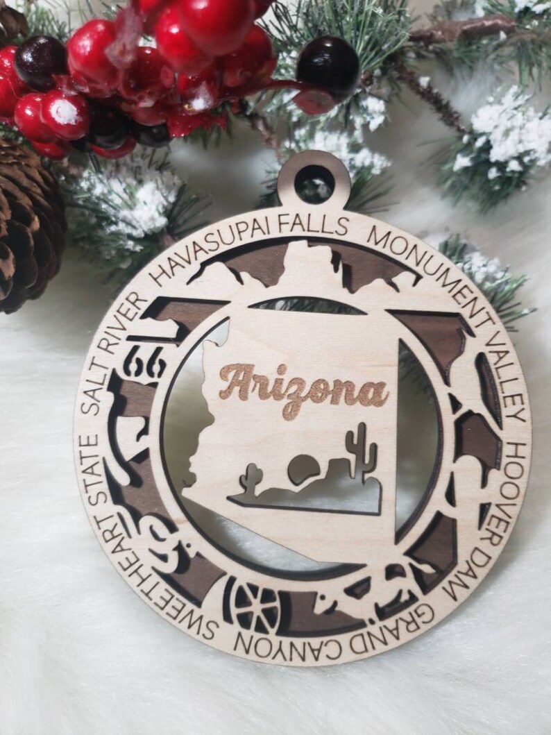 Arizona Christmas Ornament, AZ Ornament, Phoenix ornament, Tucson ornament, ornament, Grand Canyon ornament image 8