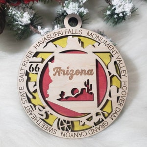 Arizona Christmas Ornament, AZ Ornament, Phoenix ornament, Tucson ornament, ornament, Grand Canyon ornament image 5