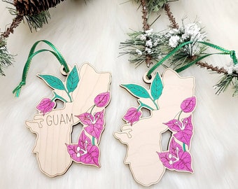 Guam Christmas Ornament,  Gu Ornament,  island ornament,  ornament, travel ornament, Guam ornament, Guam magnet, Guam souvenir, Guam gift