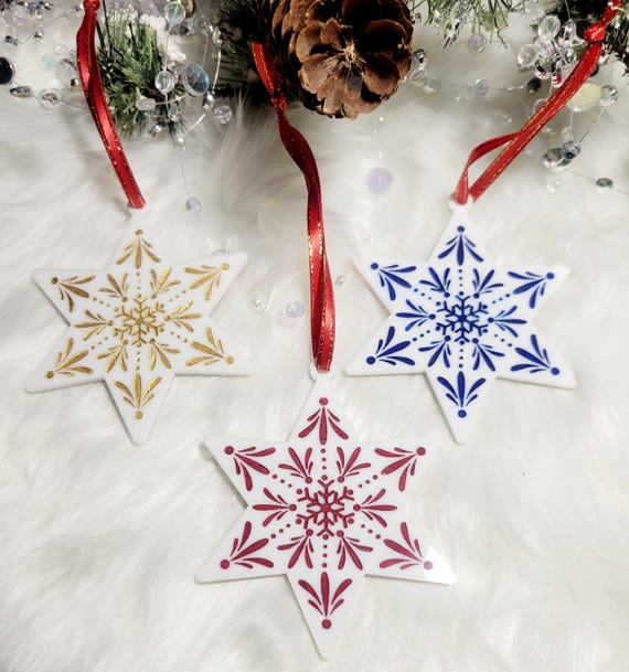 手描きの北欧クリスマススターオーナメント、スカンジナビアの