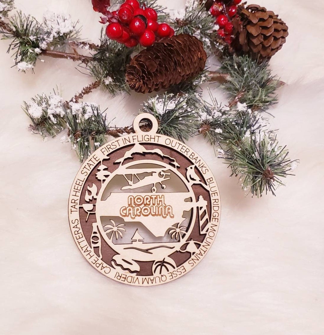 North Carolina Christmas Ornament NC Ornament Old North Etsy