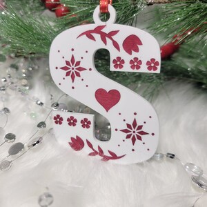 Ornamento de carta de Natal nórdico pintado à mão, etiquetas de meia, enfeite de árvore de Natal escandinavo, enfeite de arte popular, enfeite boho, nome