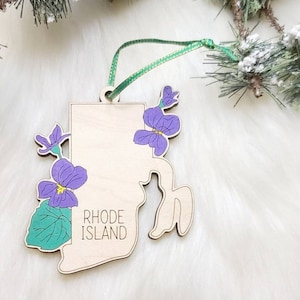 Rhode Island Christmas Ornament, Rhode Island Ornament, RI ornament, Providence ornament, Ocean State ornament, little Rhody, magnet