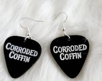 Corroded coffin earrings, Eddie earrings