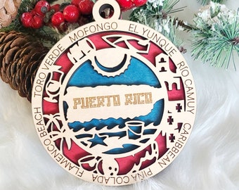 Puerto Rico Christmas Ornament,  Puerto Rico Ornament,  PR ornament, Puerto Rico ornament, coqui, San Juan