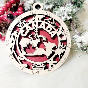 Canada Christmas Ornament, patriotic Ornament,  Canada ornament, Canadian province ornament,