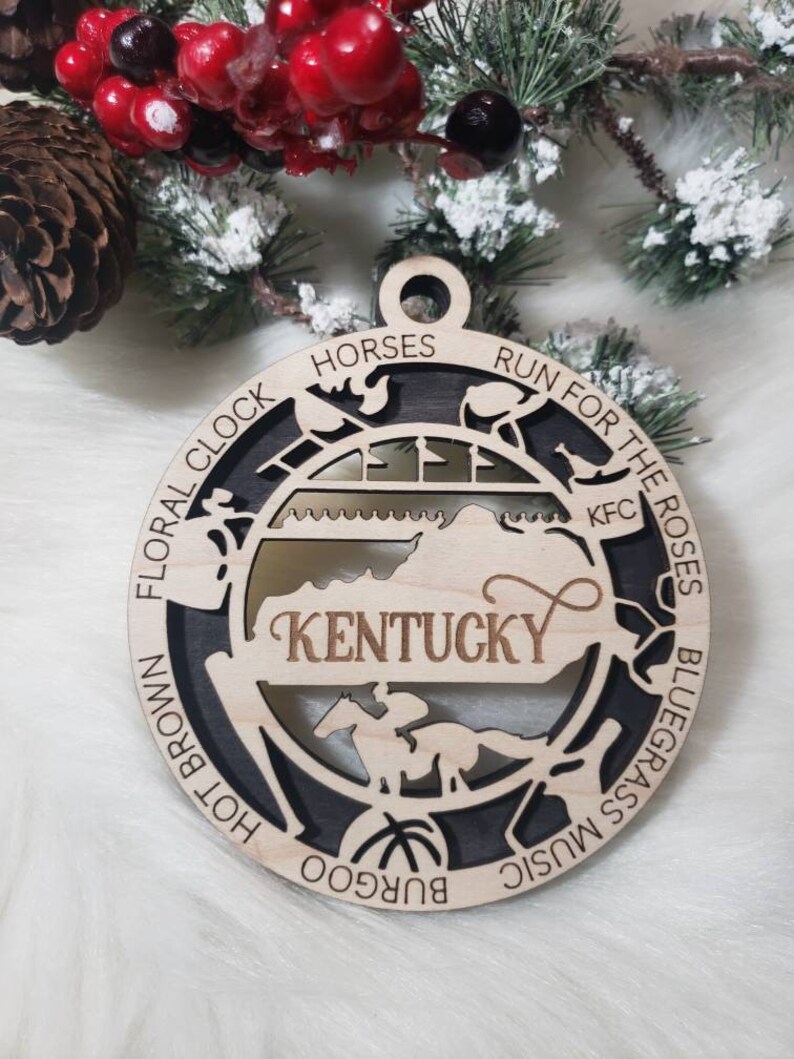 State Of Kentucky Christmas Ornaments