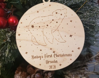 Star ornament, Christmas ornament, Big Dipper ornament,  Little Dipper, Ursa Major, Ursa Minor, constellations, bear ornament