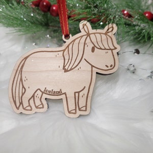 Adorno de caballo islandés, adorno islandés, adorno de viaje, adorno de Reykjavik, imán de Islandia, recuerdo de Islandia, regalo de Islandia