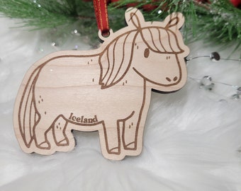 Icelandic Horse ornament, Icelandic ornament, travel ornament, Reykjavik ornament,  Iceland magnet, Iceland souvenir, Iceland gift