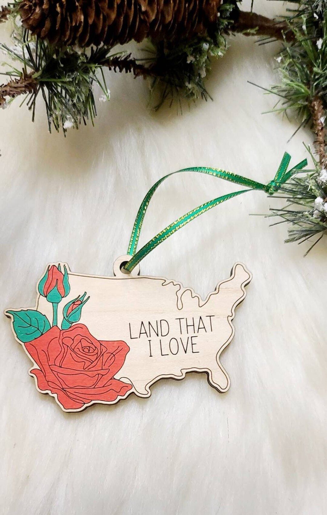 USA Christmas Ornament, Patriotic Ornament, America Ornament, 50 States