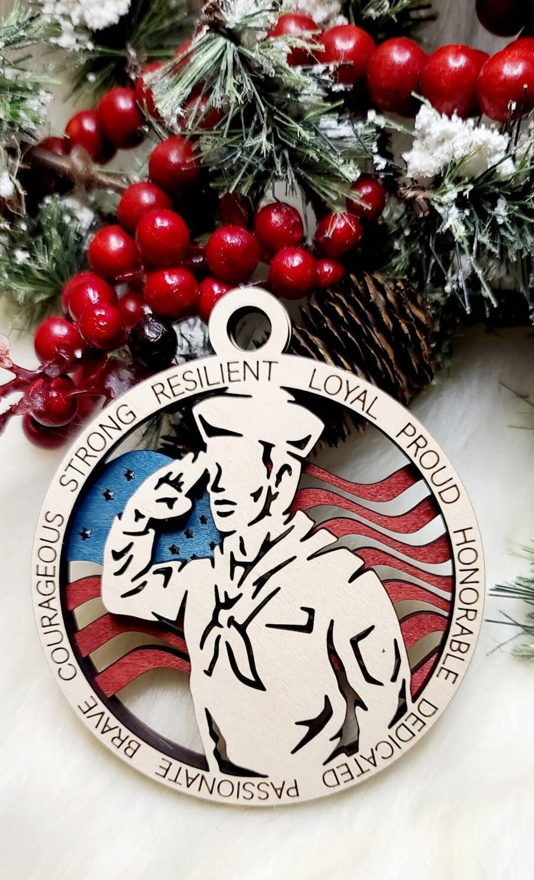 Seaman Field Uniform Ornament, Veteran Military Ornament, Ornament