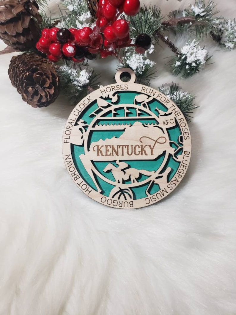 State Of Kentucky Christmas Ornaments