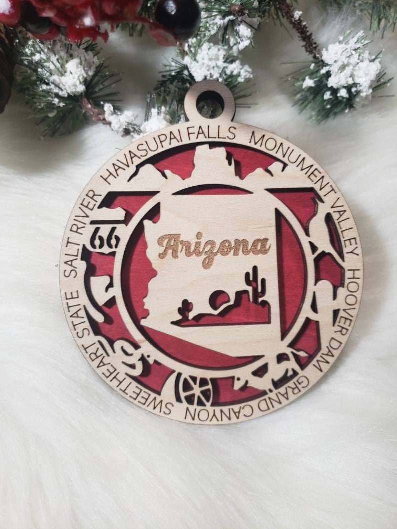 Arizona Christmas Ornament, AZ Ornament, Phoenix ornament, Tucson ornament, ornament, Grand Canyon ornament image 10