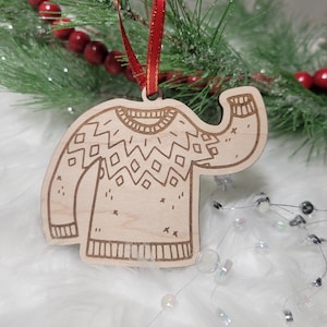 Ornement Loapeysa, pull en laine islandaise Ornement islandais, ornement de voyage, ornement de Reykjavik, aimant d'Islande, souvenir d'Islande,
