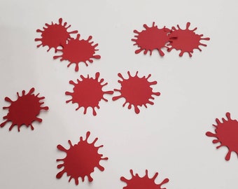 Blood splatter confetti,  Murder Mystery Party, Friday the 13th party, Halloween party, horror confetti, Halloween confetti