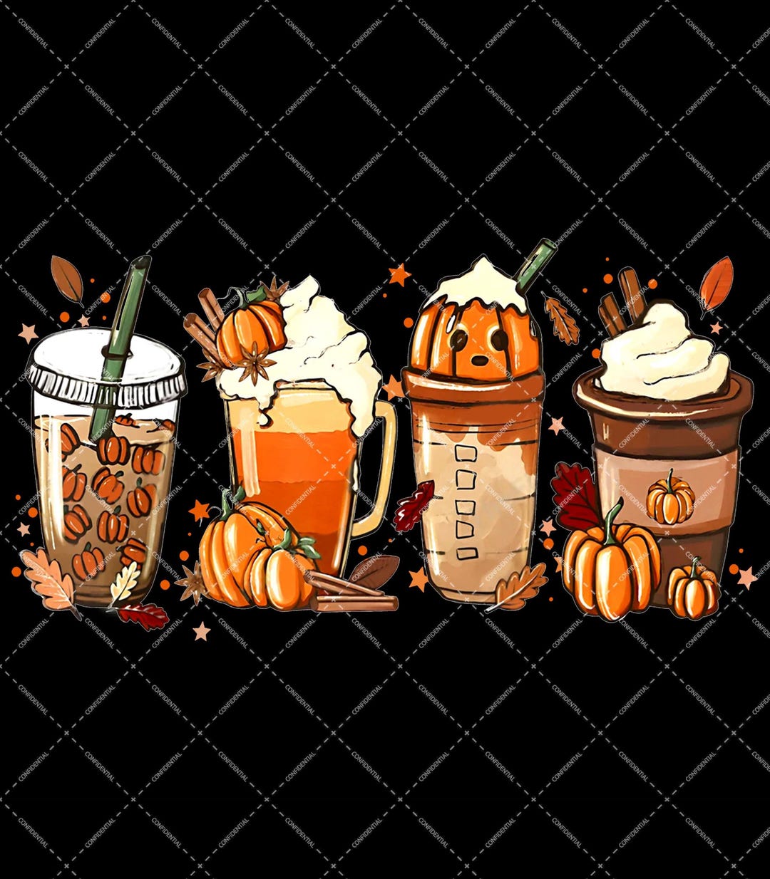 Halloween Fall Coffee Png Sublimation Design, Fall Coffee Png, Pumpkin ...