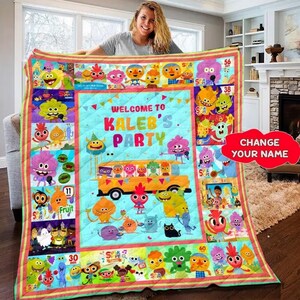 Cobertor de colcha personalizado com músicas super simples, conjunto de cama super simples, conjunto de cama infantil super simples, cobertor de bebê, cobertor de lã com desenho animado