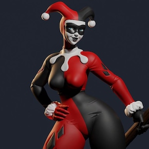 SIN Jester Kwin Fanart | 3D Printed Resin Collectible Figure | DIY Kit or Painted
