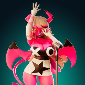 ELLER Hellish Singer Fanart | 3D-printad samlarfigur i harts | Gör-det-själv-kit eller målad