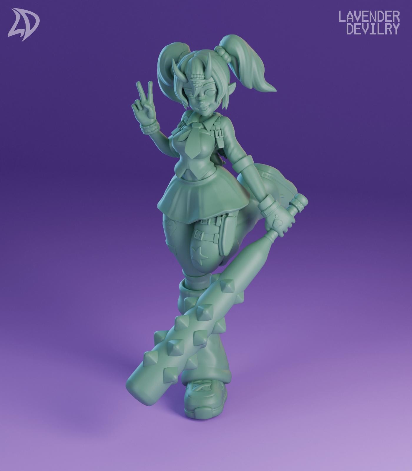 LAV Demonically Cute Fanart | 3D Printed Resin Collectible | DIY Kit or ...