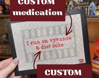 CUSTOM Medication Name & CUSTOM Drink Canvas - 18 Mesh