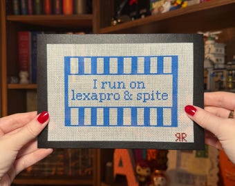 CUSTOM Medication Name & Spite Canvas - 18 Mesh