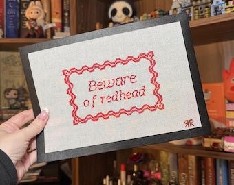 Beware of Redhead Needlepoint Canvas - 18 Mesh