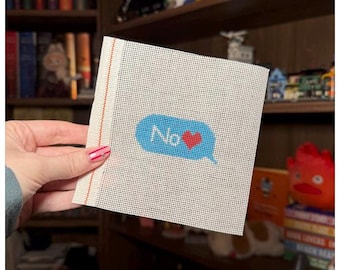 No *red heart* Needlepoint Canvas - 18 Mesh