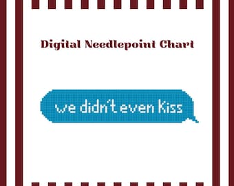 We Didn't Even Kiss (Heated Rivalry) - Needlepoint Chart Digital Download