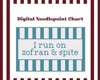 I Run On Zofran & Spite - Needlepoint Digital Chart