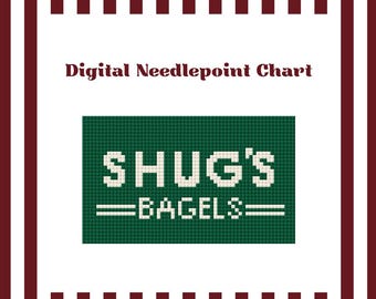 Shug's Bagels - Needlepoint Chart Digital Download