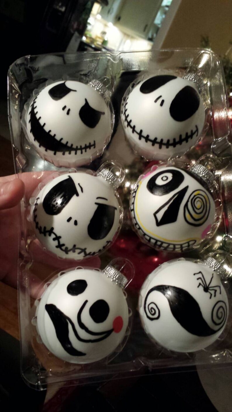 Jack. Set of 8 jack skellington ornaments Nightmare before Etsy