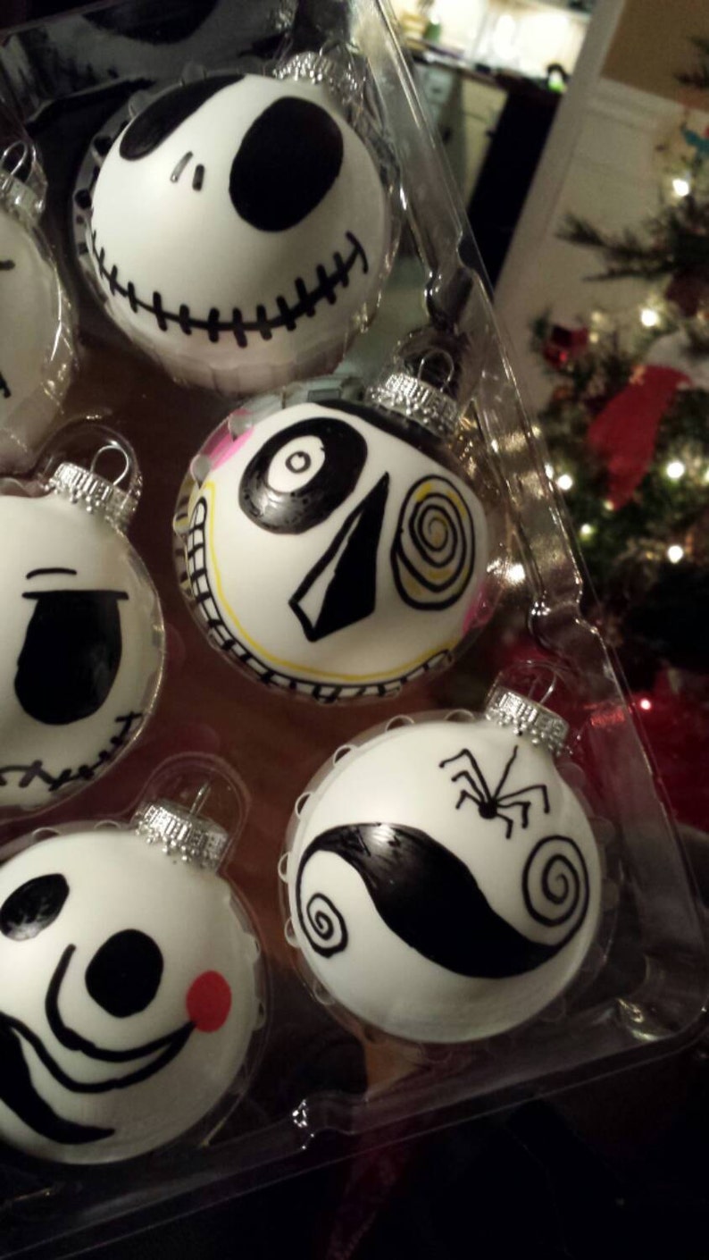 Jack. Set of 8 jack skellington ornaments Nightmare before Etsy