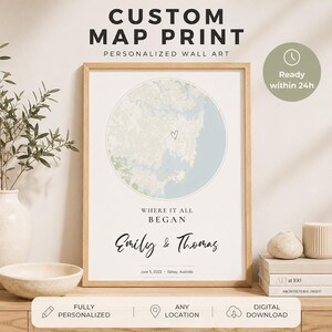 Personalized Location Map Print • Custom Meaningful Place Wall Art • Digital Download