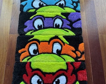Cartoon Turtle Keyboard Wrist Rest – Tufted Desk Mat | Kawaii Gamer Desk Decor