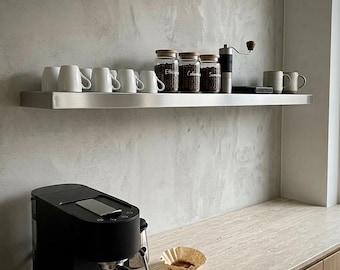 Modern Metal Wall Shelf | Floating Storage | Heavy Duty Steel Design | Handmade Industrial Home Decor