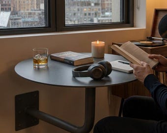 Mesa de parede moderna para café | Design minimalista de bistrô em metal