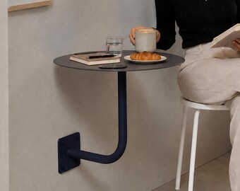 Modern Floating Dining Table | Wall Mounted Kitchen Table | Steel Breakfast Bar | Custom Size Metal Table