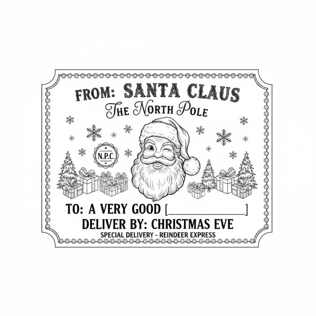 Santa Mail Delivery Note - Etsy