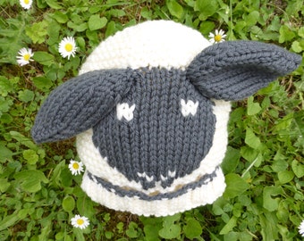 BABY KNITTING PATTERN in pdf - Little Sheep Hat for Babies